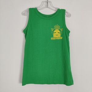 Joe Fresh Boy's 100% Cotton Green Tank Top Size Youth Small 6 Years Pineapple
